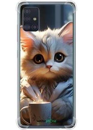 Чохол на samsung galaxy a51 2020 a515f білий кіт "5646sp-1827-2448"