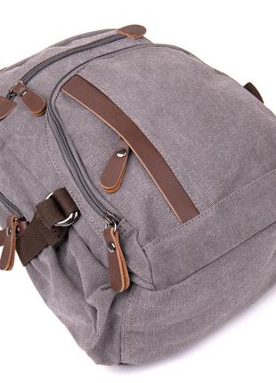 Рюкзак текстильный унисекс vintage 20601 серый4 фото