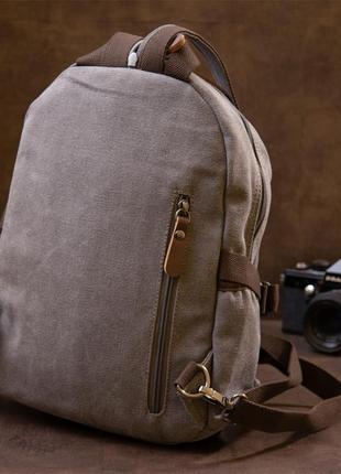 Рюкзак текстильный унисекс vintage 20601 серый9 фото