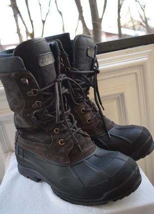Замшевые зимние ботинки сноубутсы валенки калоша прорезиненные kamik waterproof thinsulate р. 42