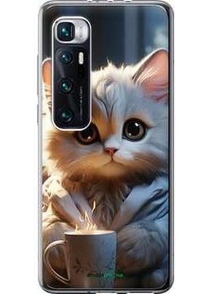 Чехол на xiaomi mi 10 ultra white cat "5646t-2064-2448"
