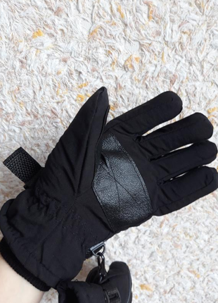 Детские перчатки для мальчиков теплые перчатки зимние плащевка черные