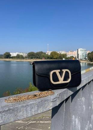 Жіноча сумка valentino 24 х 14 х 7 black1 фото