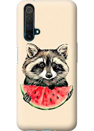 Чохол силіконовий на телефон realme x50 єнотик з кавуном "4605u-1894-58250"