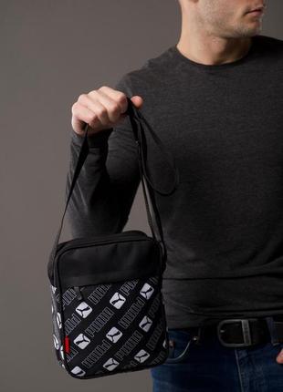 Мужская спортивная барсетка черная сумка через плечо puma пума4 фото