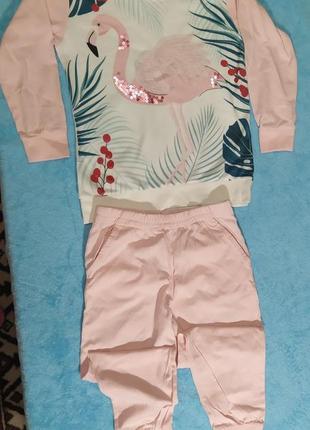 Пижамный комплект с фламинго