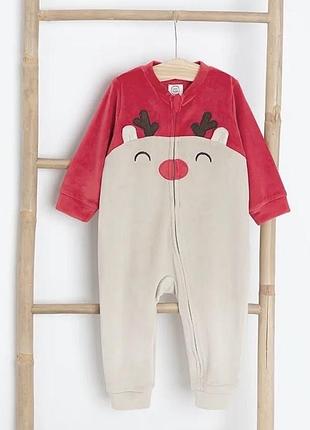 Теплий плюшевий чоловічок ромпер сліп комбінезон піжама для хлопчика для дівчинки cool club