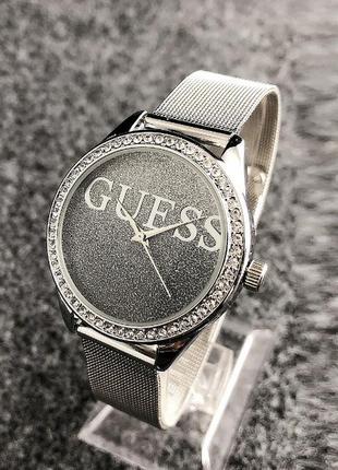 Жіночий наручний годинник із камінчиками люкс якість на металевому ремінці5 фото