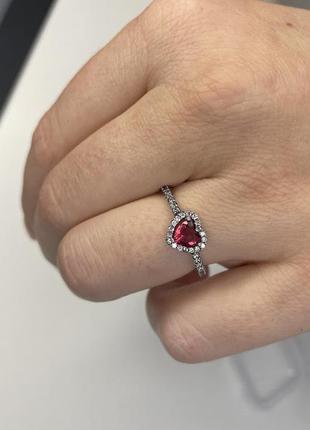 Каблучка кільце колечко перстень кольцо silver срібло s925 серце червоне сердечко4 фото