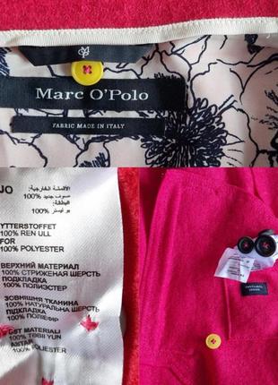 Легкое пальто кардиган тренч без подкладки шерсть цвет розовый фуксия marc o polo9 фото