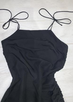 Платье платье миди вечернее платье черное на брителях сбоку стягивается h&amp;m 12 44 m-l2 фото