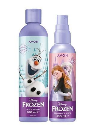 Набір frozen ( холодне серце ) - парфумований спрей та гель для душу avon