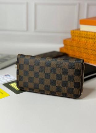 Чоловічий гаманець louis vuitton damier ebene коричневий k024