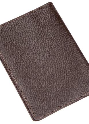 Гаманець-обкладинка для паспорта shvigel 13960 шкіряна коричнева2 фото