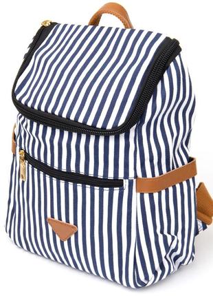Рюкзак текстильный женский в полоску vintage 20668 белый