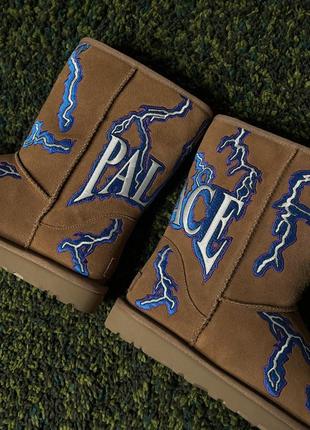 Угги ugg x palace classic short boot lightning chestnut (new) | original6 фото