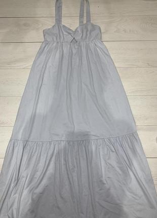 Длинное платье платье серое на брителях zara s-m5 фото