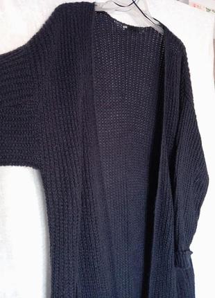 We женский батал кардиган темно синий