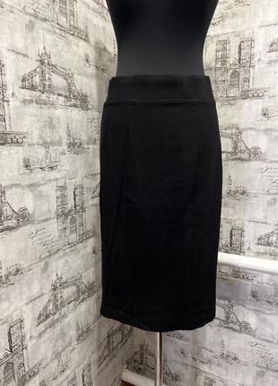 Черная юбка до колен карандаш, офис робота1 фото