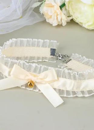 Элегантное кружевное ожерелье-колье с бантом, ожерелье с готическим воротником винтажное колье, короткое ожерелье-цепочка, ювелирные изделия