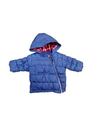 Куртка kitchoun на 60см зріст тепла синя в клітинку
