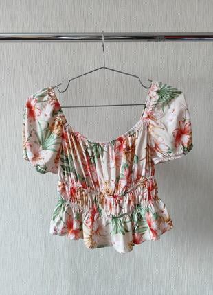 Женский кроп-топ с цветочным принтом primark
