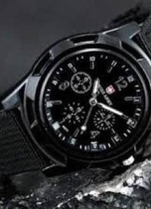 Чоловічий армійський наручний годинник swiss army black4 фото