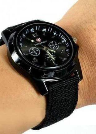 Чоловічий армійський наручний годинник swiss army black5 фото