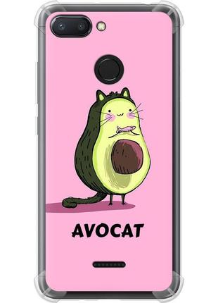 Чехол силикон с усиленными углами на телефон xiaomi redmi 6 avocat "4270sp-1521-58250"