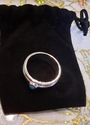 Перстень з натуральним каменем бірюзою4 фото