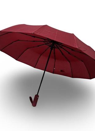 Зонтик полный автомат bellissimo на 12 спиц бордовый #06221