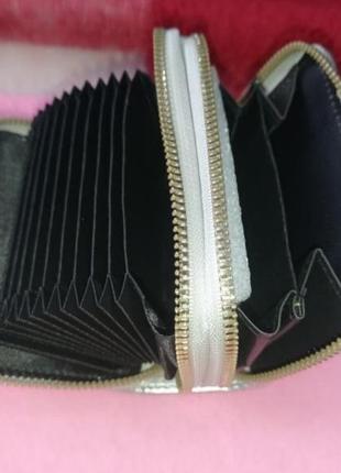 Женский кошелек серебряного цвета, новый3 фото