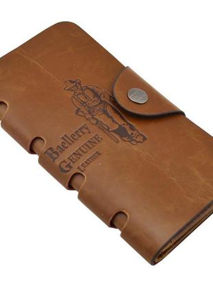 Мужское портмоне baellerry genuine leather cok10. цвет: коричневый