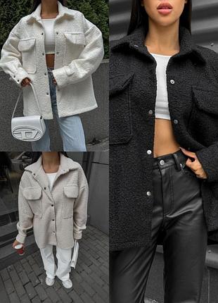 🎨3! шикарнажіноча сорочка хутро баранчик молоко молочна молочний женская тепла теплая рубашка молочная6 фото