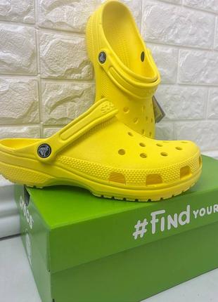 Крокси сабо crocs classic yellow жовті усі розміри у наявності