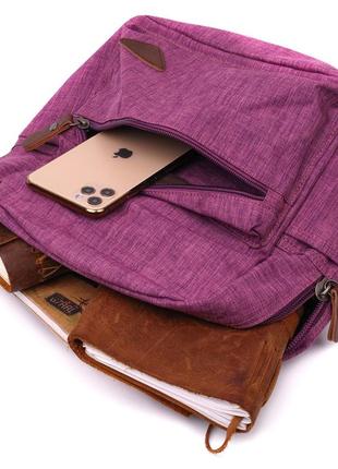 Красочный женский рюкзак из текстиля vintage 22243 фиолетовый6 фото