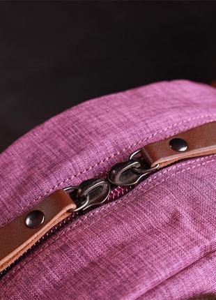 Красочный женский рюкзак из текстиля vintage 22243 фиолетовый9 фото