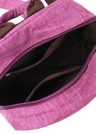 Красочный женский рюкзак из текстиля vintage 22243 фиолетовый4 фото