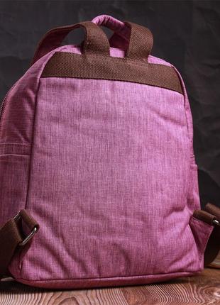 Красочный женский рюкзак из текстиля vintage 22243 фиолетовый8 фото