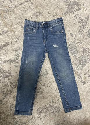 Джинси скіни стрейч з потертостями на дівчинку