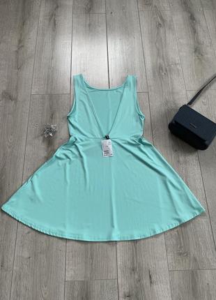 Нова сукня плаття літнє коротеньке мʼятного колток розмір xs s h&m