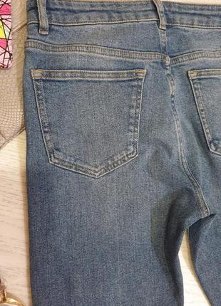 Укороченные зауженные прямые джинсы с потертостями, стройнят, турция, peruna8 фото