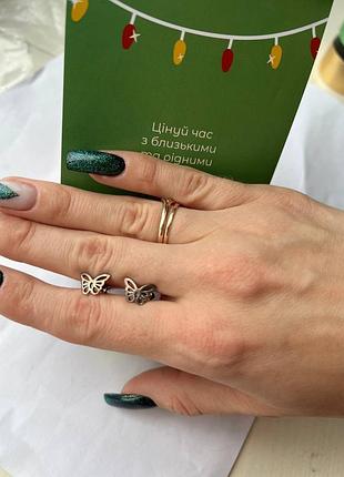 Сережки серебряные серебро 925 бабочка бабочки
