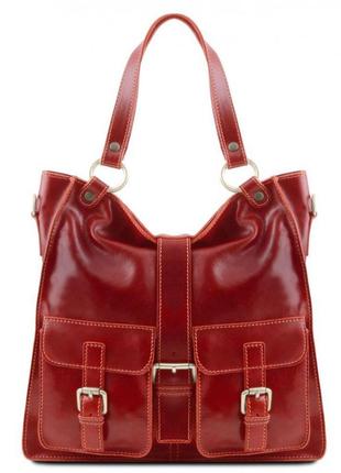 Женская кожаная сумка tuscany leather melissa tl140928 (красный) r_84161 фото