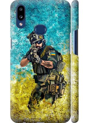 Чехол 3d пластиковый матовый патриотический на телефон samsung galaxy a10s a107f воин зсу "5311m-1776-58250"