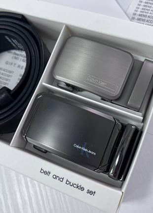 Ремень с двумя пряжками calvin klein автомат