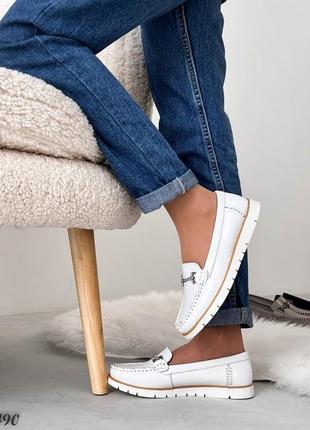 Женские кожаные мокасины