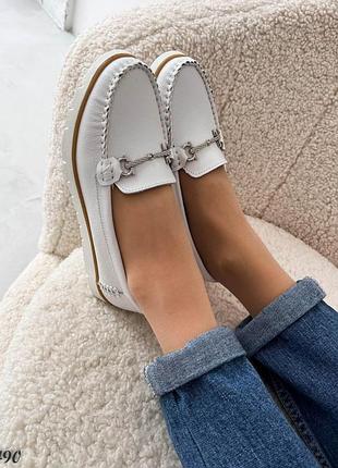 Женские кожаные мокасины