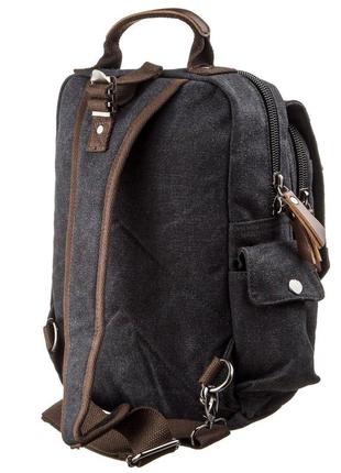 Сумка-рюкзак на одно плечо vintage 20143 черная2 фото