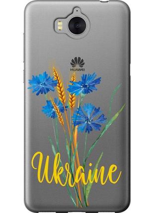 Чехол силиконовый патриотический на телефон huawei y5 2017 ukraine v2 "5445u-992-58250"1 фото